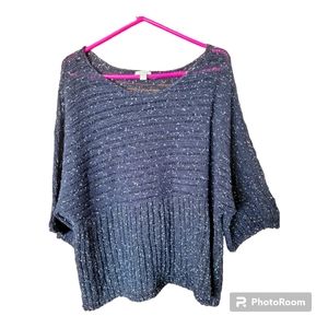 J. Jill pure Jill kimono Knot Sweater‎ Pullover. BLUE SM